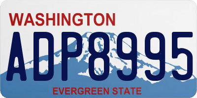 WA license plate ADP8995