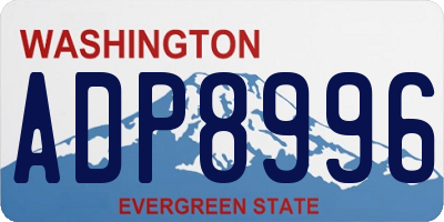 WA license plate ADP8996
