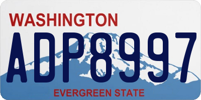 WA license plate ADP8997