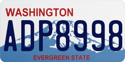 WA license plate ADP8998