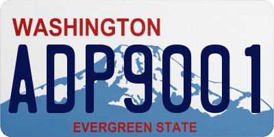 WA license plate ADP9001