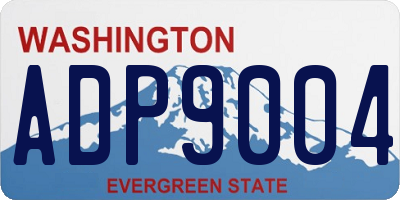 WA license plate ADP9004