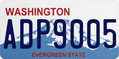 WA license plate ADP9005