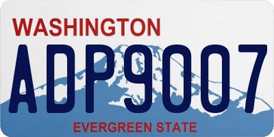 WA license plate ADP9007