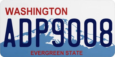 WA license plate ADP9008