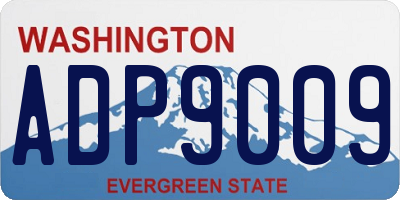 WA license plate ADP9009