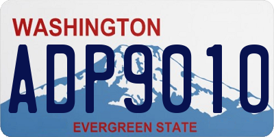 WA license plate ADP9010