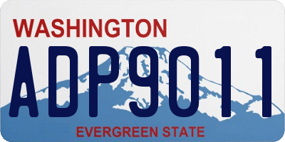 WA license plate ADP9011