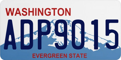 WA license plate ADP9015