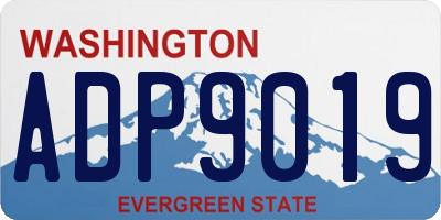 WA license plate ADP9019