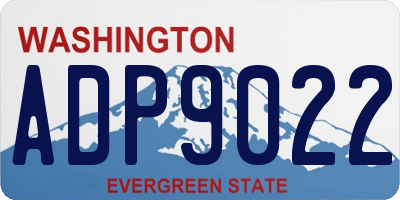 WA license plate ADP9022