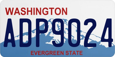 WA license plate ADP9024