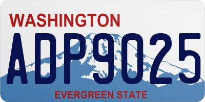 WA license plate ADP9025