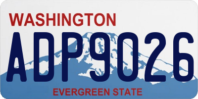 WA license plate ADP9026