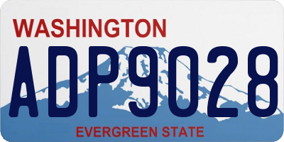 WA license plate ADP9028