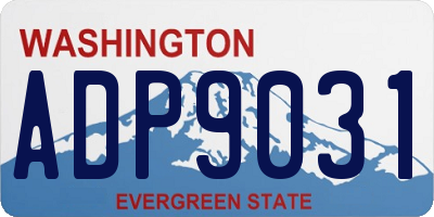 WA license plate ADP9031