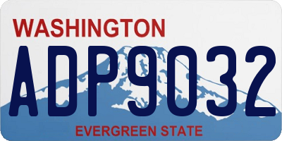 WA license plate ADP9032