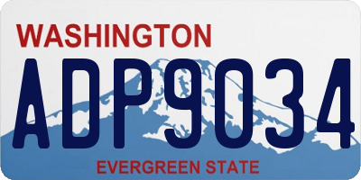 WA license plate ADP9034