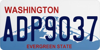 WA license plate ADP9037