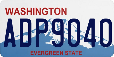 WA license plate ADP9040