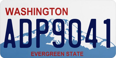 WA license plate ADP9041