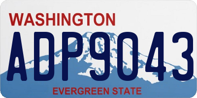 WA license plate ADP9043