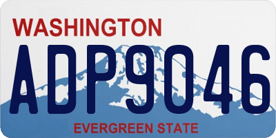 WA license plate ADP9046