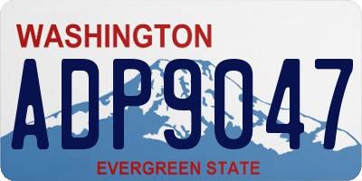 WA license plate ADP9047