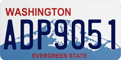WA license plate ADP9051