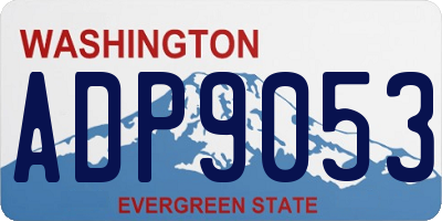 WA license plate ADP9053