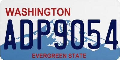 WA license plate ADP9054
