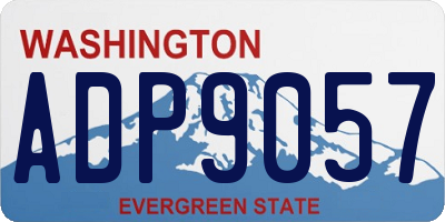 WA license plate ADP9057