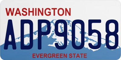 WA license plate ADP9058