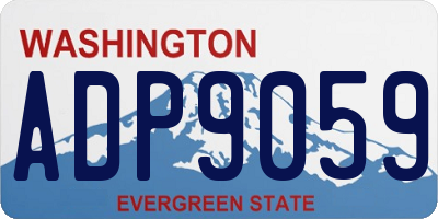 WA license plate ADP9059