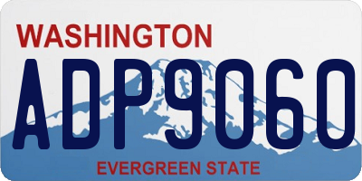 WA license plate ADP9060