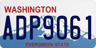 WA license plate ADP9061