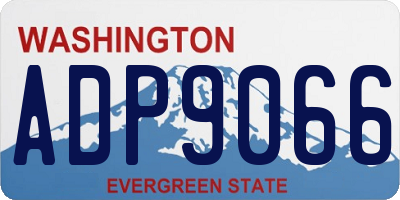 WA license plate ADP9066