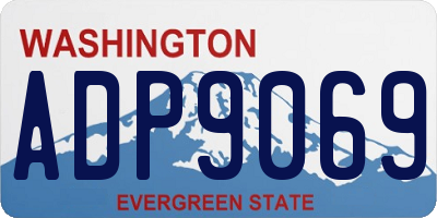 WA license plate ADP9069