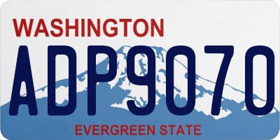 WA license plate ADP9070
