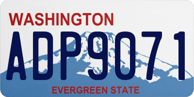 WA license plate ADP9071