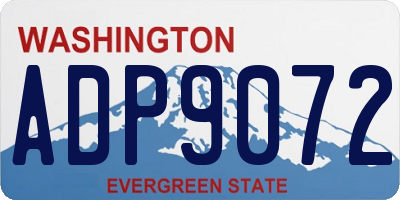 WA license plate ADP9072