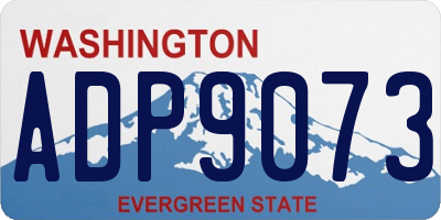 WA license plate ADP9073