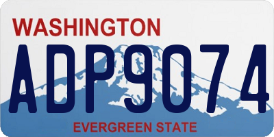 WA license plate ADP9074