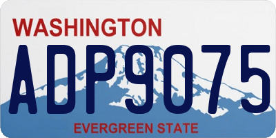 WA license plate ADP9075