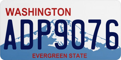 WA license plate ADP9076