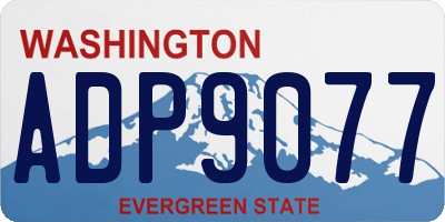 WA license plate ADP9077