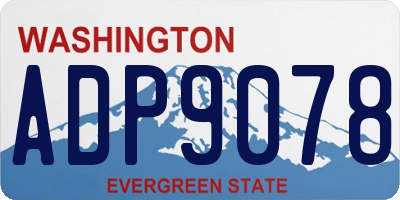 WA license plate ADP9078