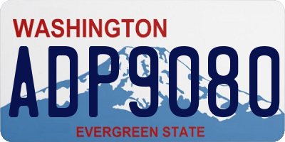 WA license plate ADP9080