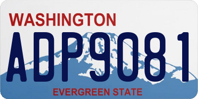 WA license plate ADP9081