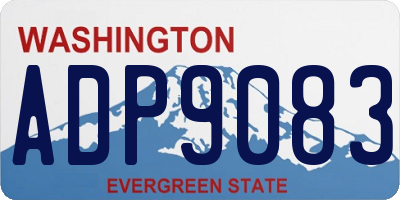 WA license plate ADP9083